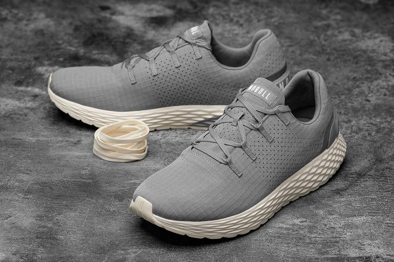Nobull Cloud Ivory Ripstop Runner Men's Running Shoes Grey | USA R1086V